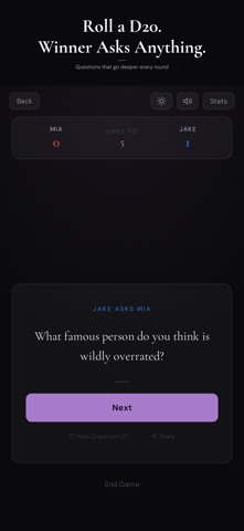 Dating Throw: Couples D20 Game Screenshot 3 of 5