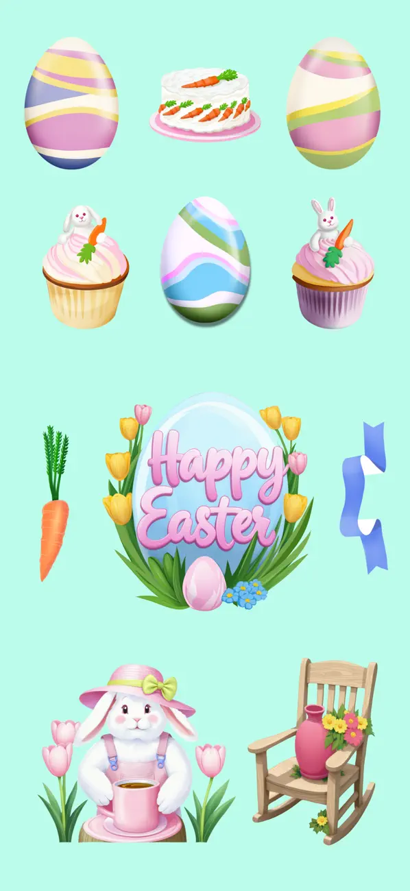 Screenshot #3 pour Hoppy Easter - Stickers