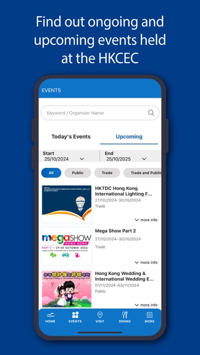 HKCEC Mobile App Screenshot