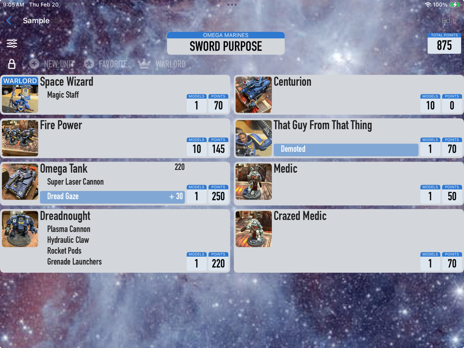 #1. Army List (iOS) Ved: Sean Howell