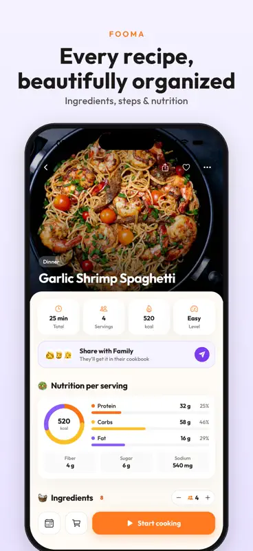 Recipe Keeper & Planner: Fooma screenshot 2 of 5
