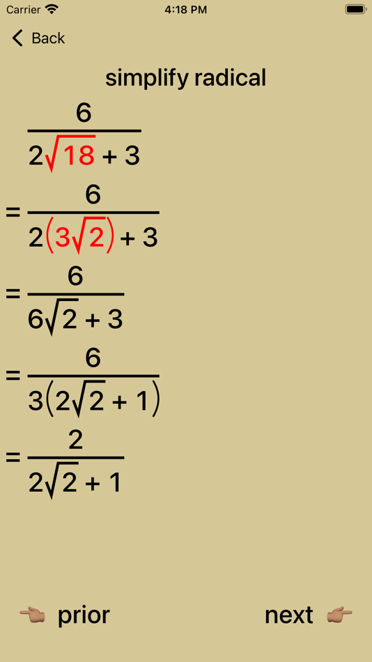 #8. Eliminate Denominator Radicals (iOS) 由: Walter Kissach