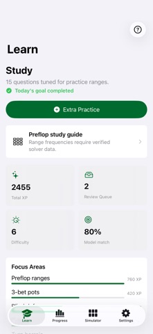 Minimal Poker Trainer GTO Screenshot 1 of 6