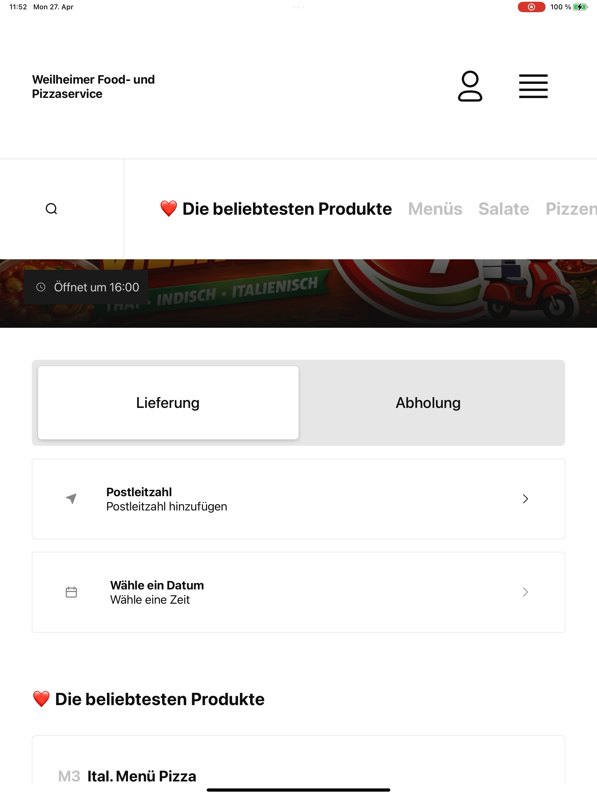 Weilheimer Food- und Pizzaserv screenshot 7