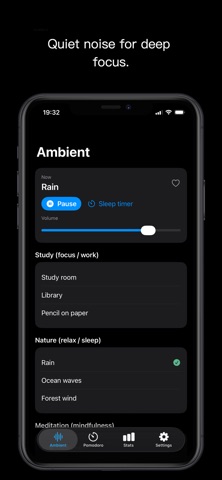 Pomodoro Focus & White Noise Screenshot 1 of 4