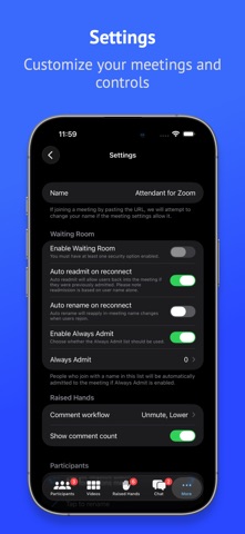 Attendant Pro for Zoom iPhone screenshot