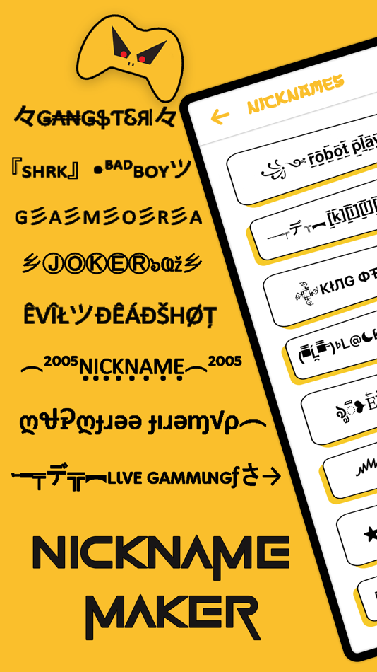 #1. Nickname Maker For Games (iOS) Podle: Raja Muhammad Arslan Zafar