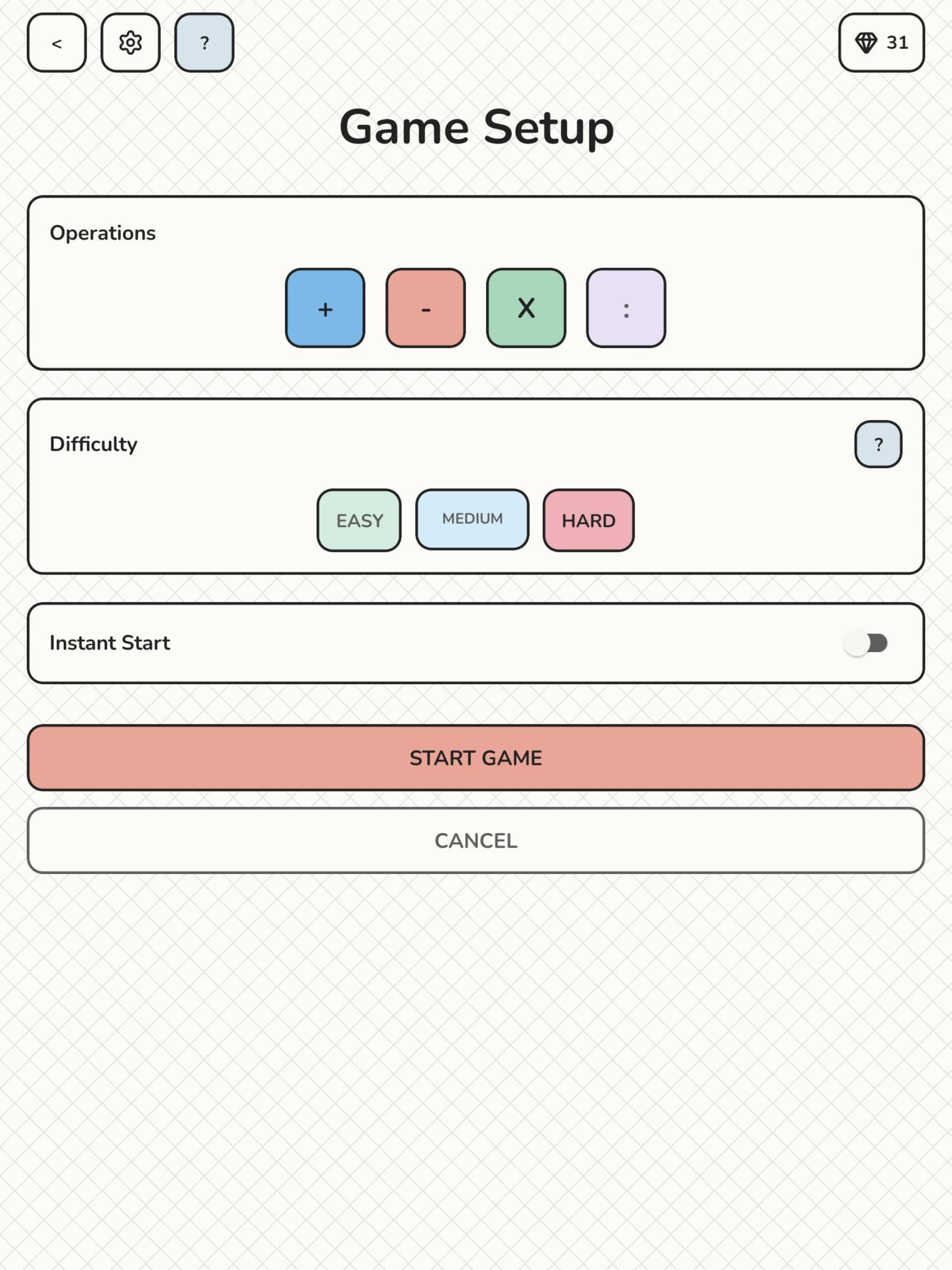 Numborush: Math Challenge