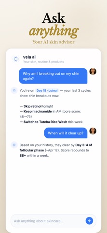 Vela - Perfect Your Skin iPhone screenshot