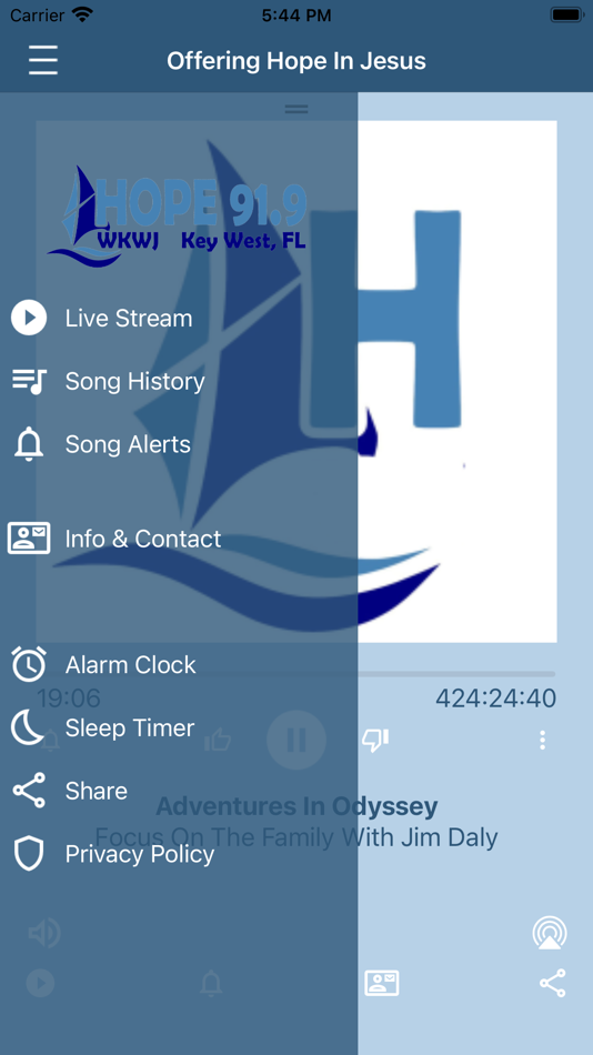 #2. HOPE 91.9 Key West (iOS) Podle: Christian Radio Fellowship, Inc.