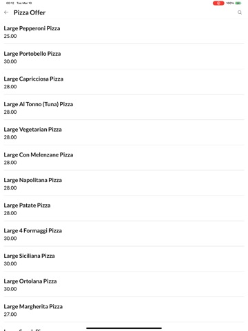 Pizzeria Divina iPad screenshot