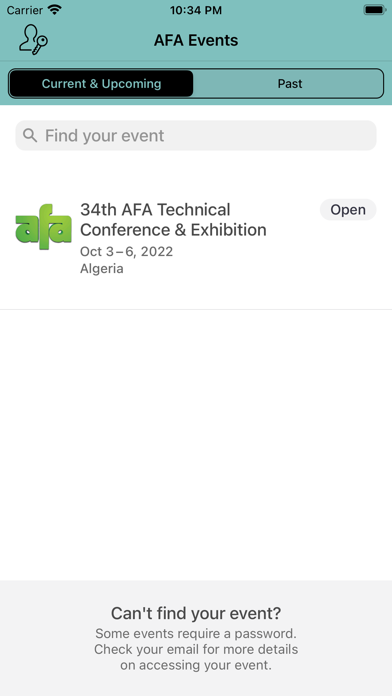 AFA Events Screenshot