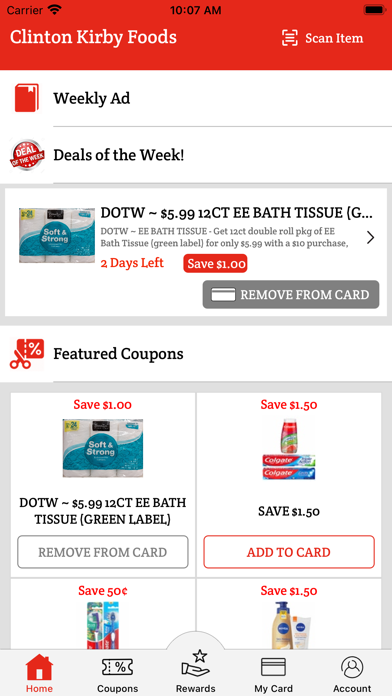 Kirby Foods Rewards Screenshot
