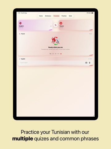 Tunisian Tounsi Translator iPad screenshot