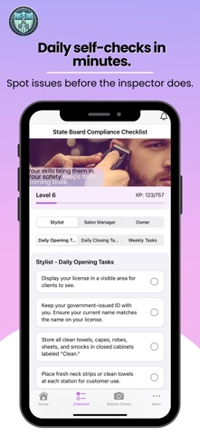 Salon Safety App iPhone screenshot