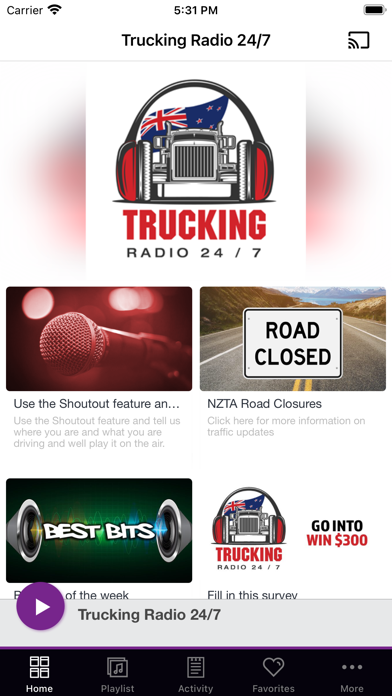 Trucking Radio 24/7 Screenshot