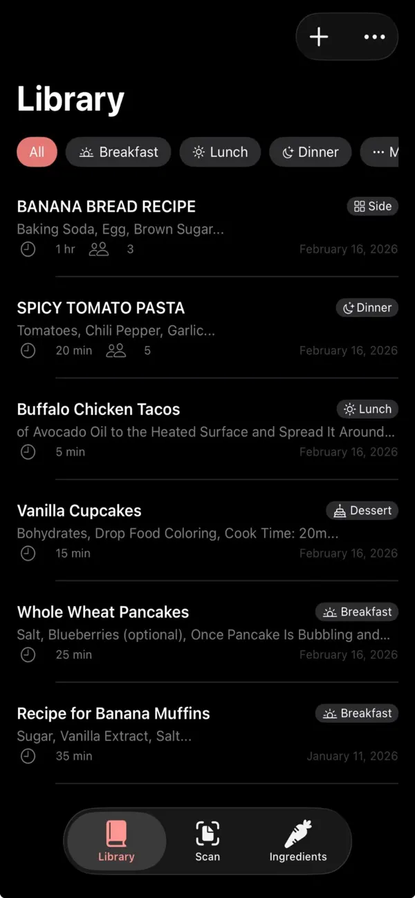 Screenshot #1 pour Recipe Vault Scanner