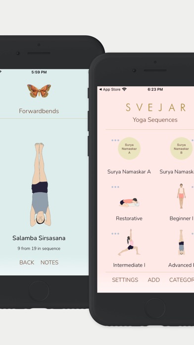 SVEJAR Yoga Sequences iPhone screenshot 3 - Health & Fitness app
