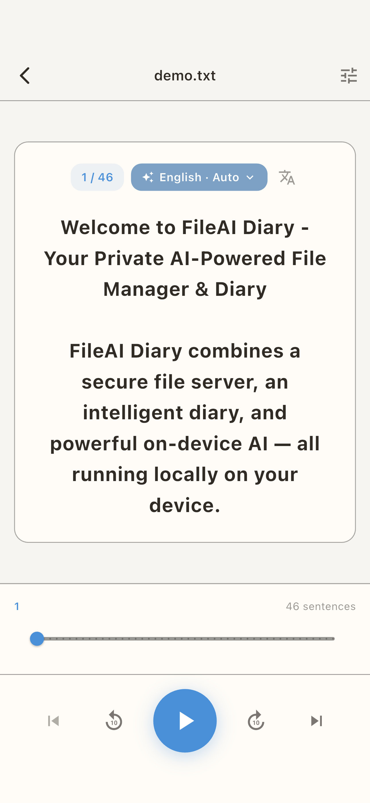 FileAI Diary