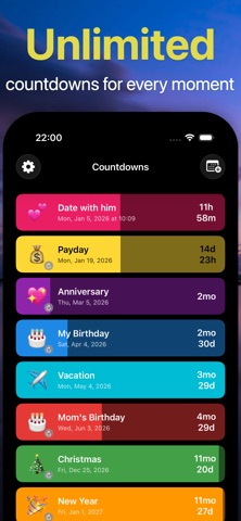 Tmmr – Countdown & Event Timer Screenshot 1 of 5