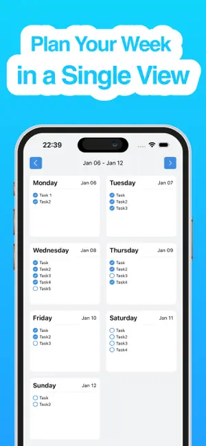 Weekly Planner - Weekie screenshot 1
