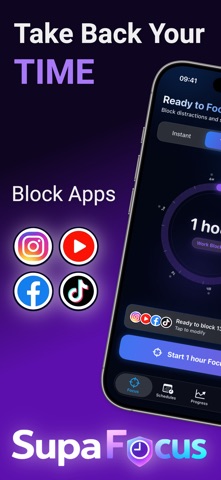 SupaFocus: Screen Time Control Screenshot 1 of 10