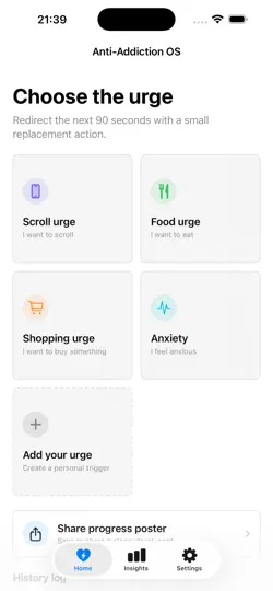 Screenshot von Anti-Addiction OS auf dem iPhone 1