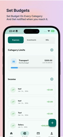 Kosh: Expense Tracker & Budget iPhone screenshot