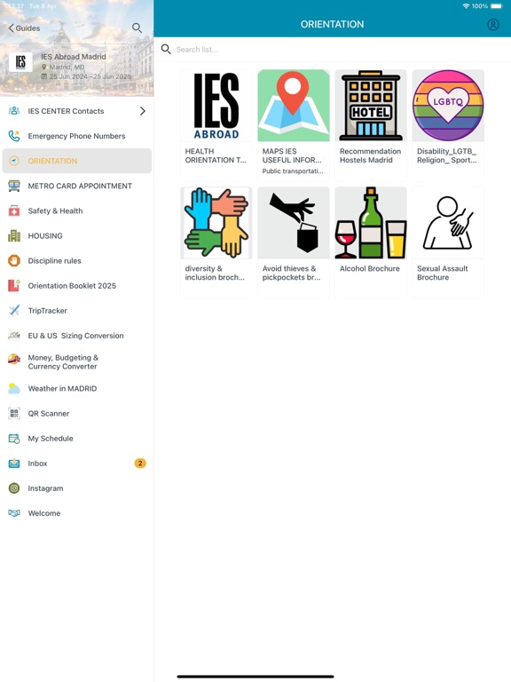 IES Abroad Global iPad screenshot 1 - Business app