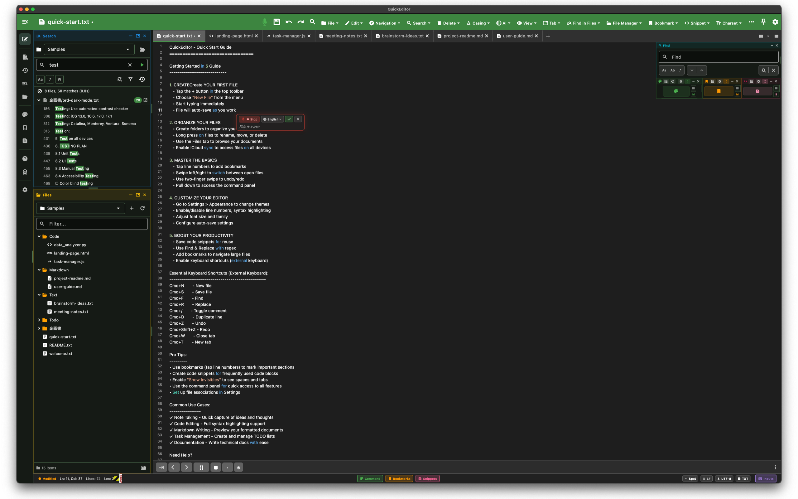 QuickEditor - Text & Code