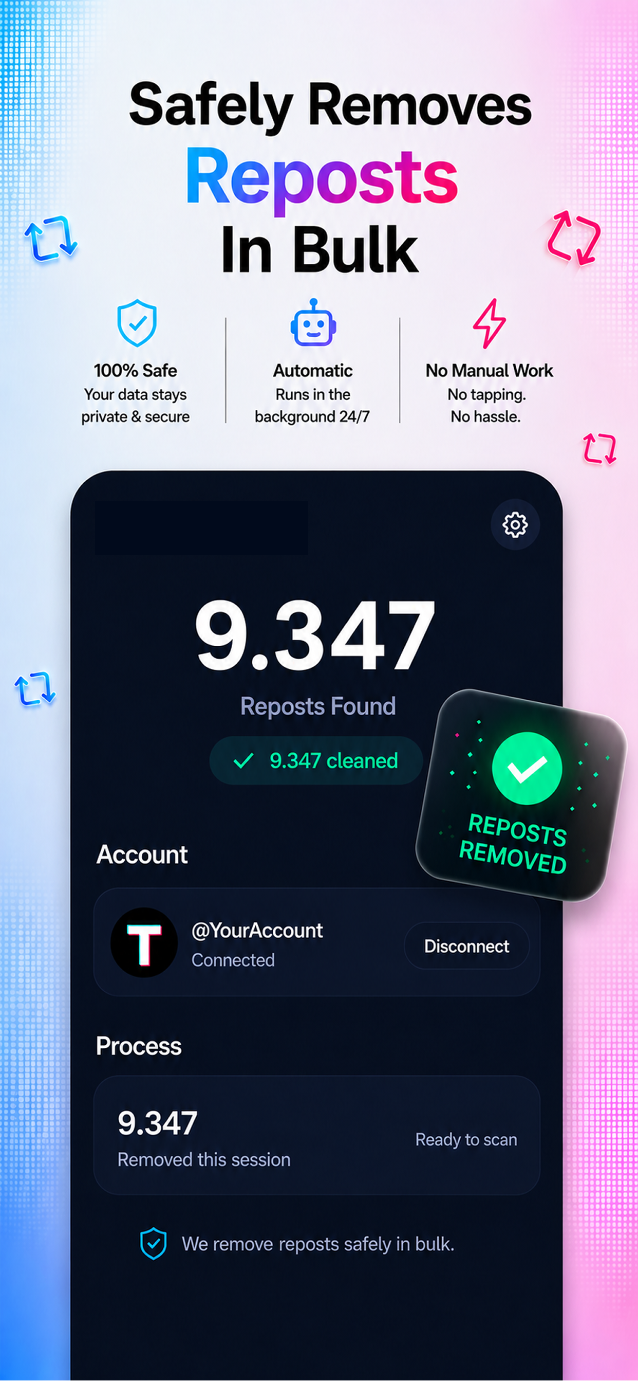 CleanTok: Repost Remover
