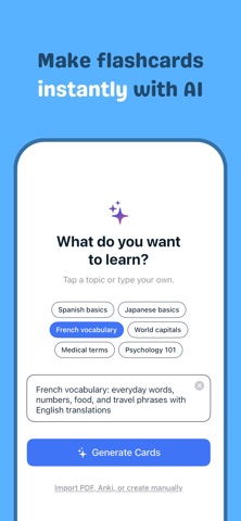 Index: AI Flashcard Creator iPhone screenshot