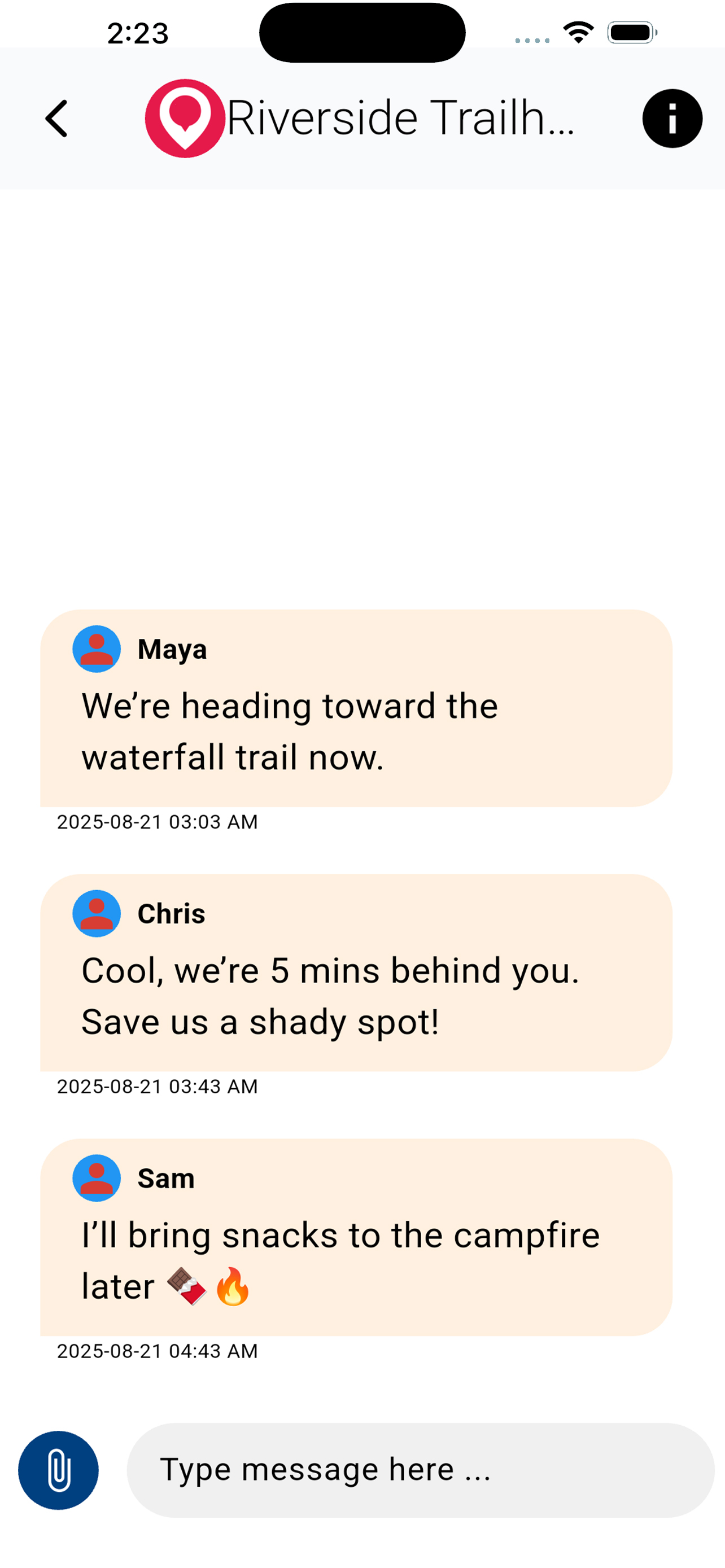 Mile Chat screenshot 2