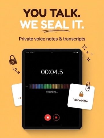 Secure Notes - Secret & Lock iPad screenshot