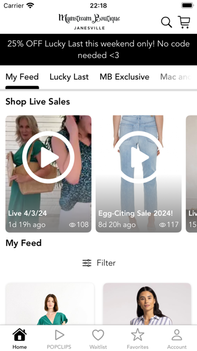 Mainstream Boutique Janesville Screenshot