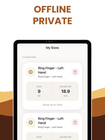 Ring Sizer – Size Measure app iPad screenshot
