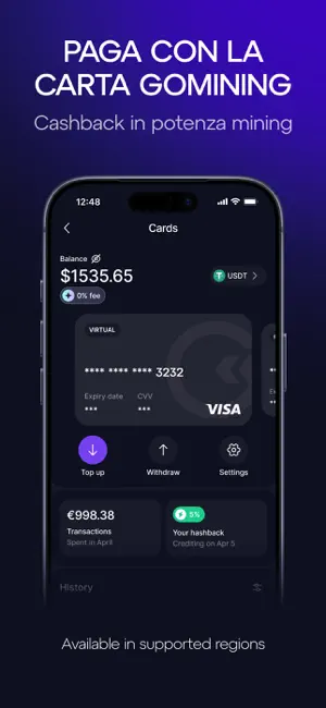 GoMining: Mining & Using BTC iPhone screenshot 3