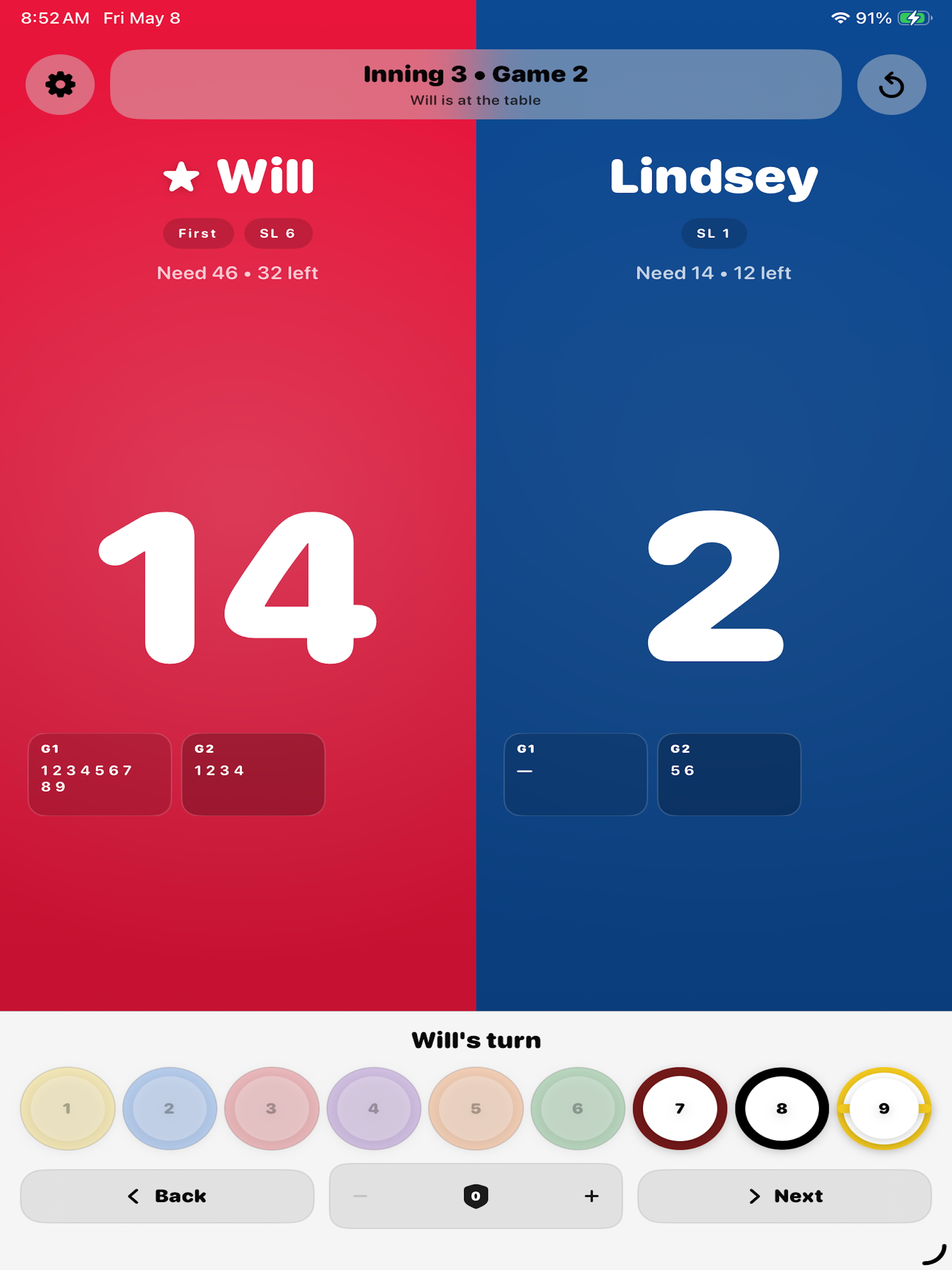 9 Ball Points Scorekeeper