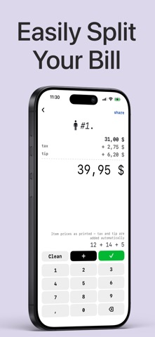 Tip Calculator: Split It Screenshot 2 of 4