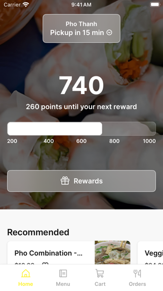 Pho Thanh Vegas app screenshot
