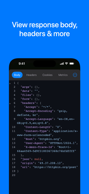 ‎HTTPBot: API & HTTP Client Screenshot
