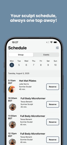 Sunrise Sculpt iPhone screenshot
