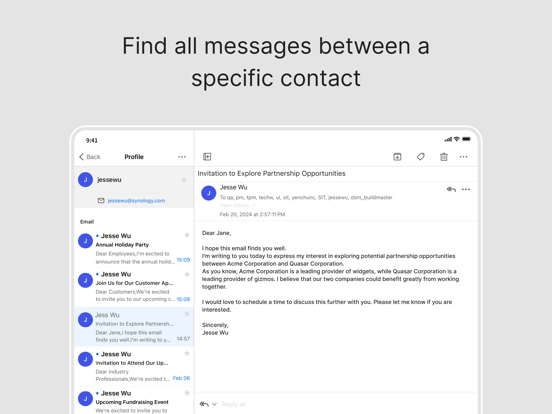 Synology MailPlus iPad screenshot 4 - Productivity app