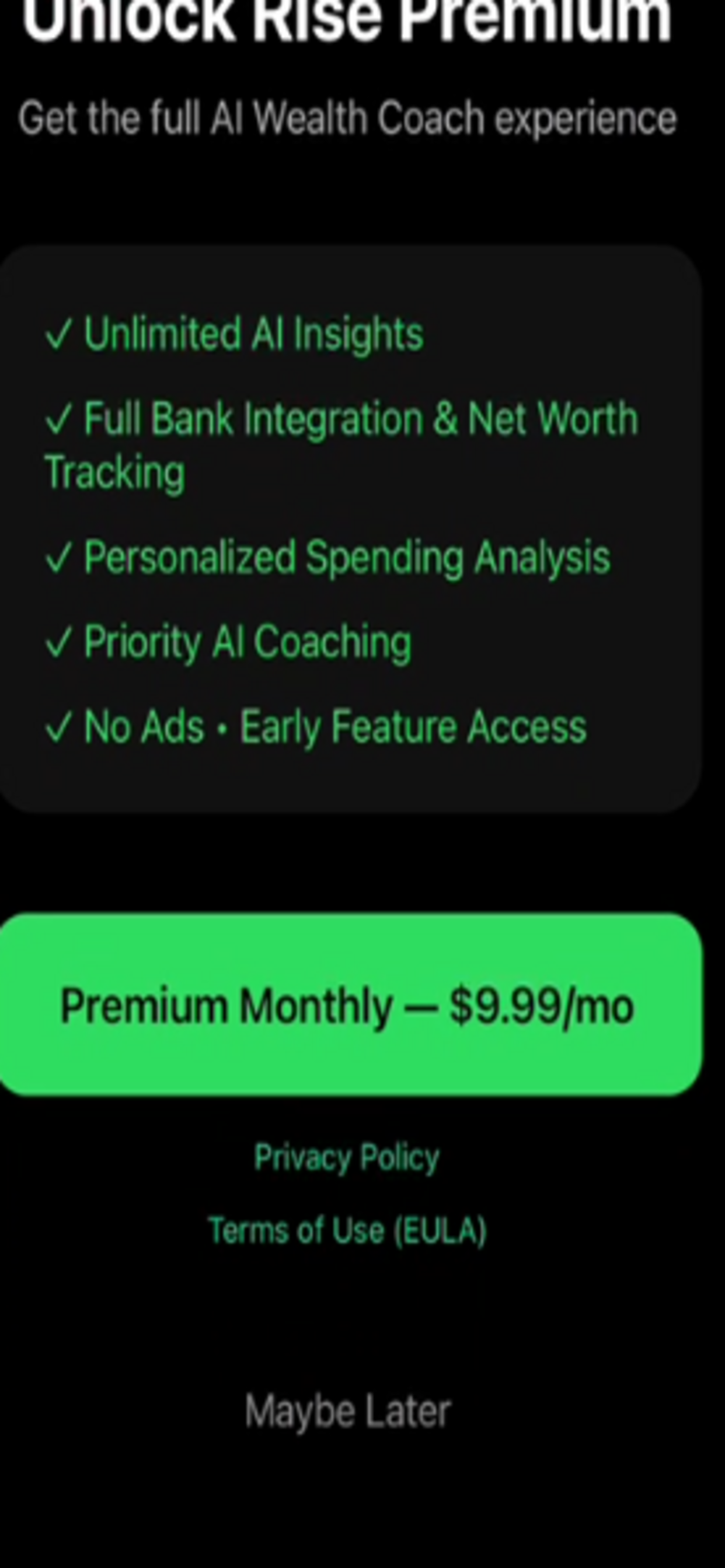 Rise – AI Wealth Coach screenshot 5