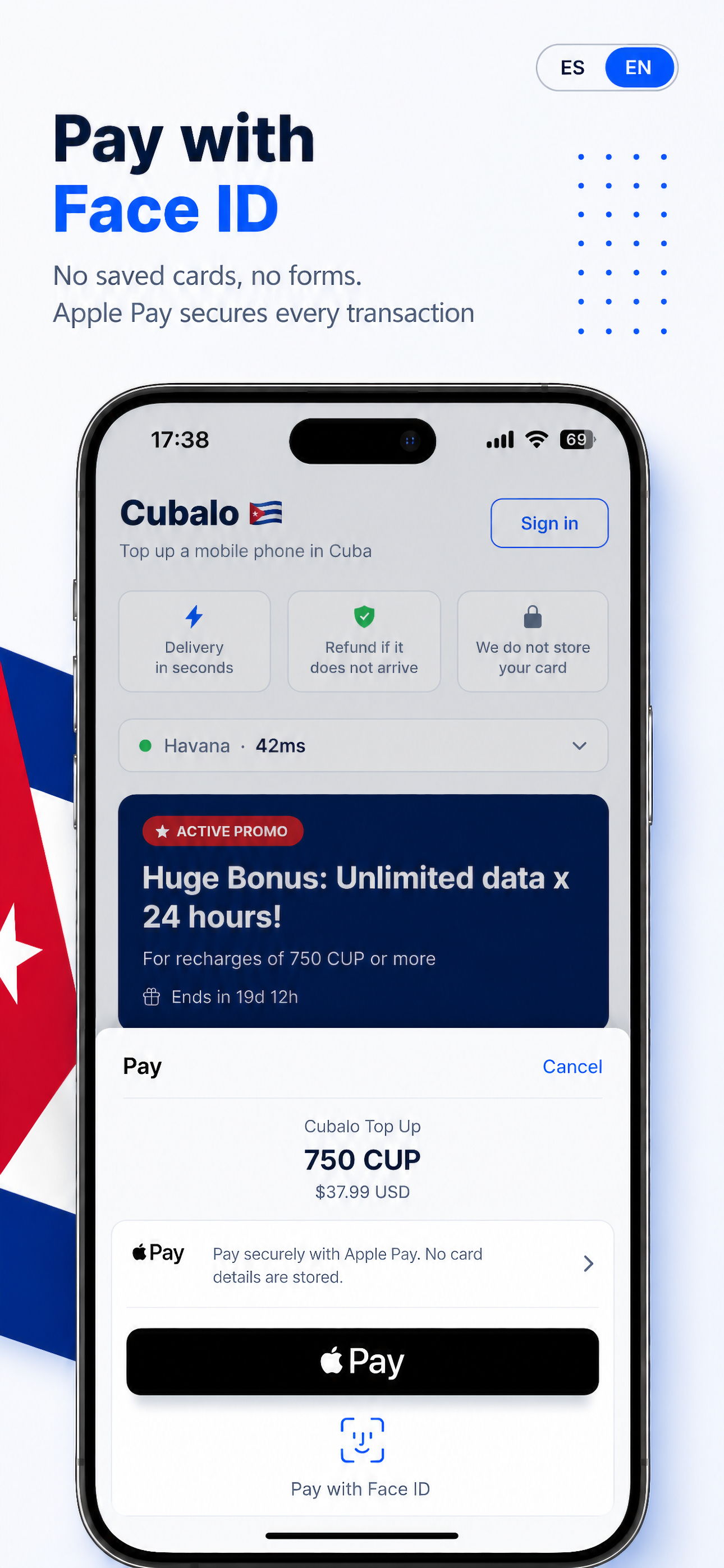 Cubalo: Recargas a Cuba