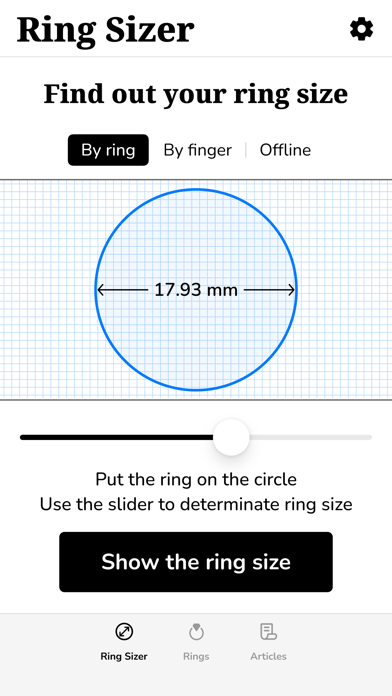 Screenshot #2 pour Ring Sizer by Jason Withers ©