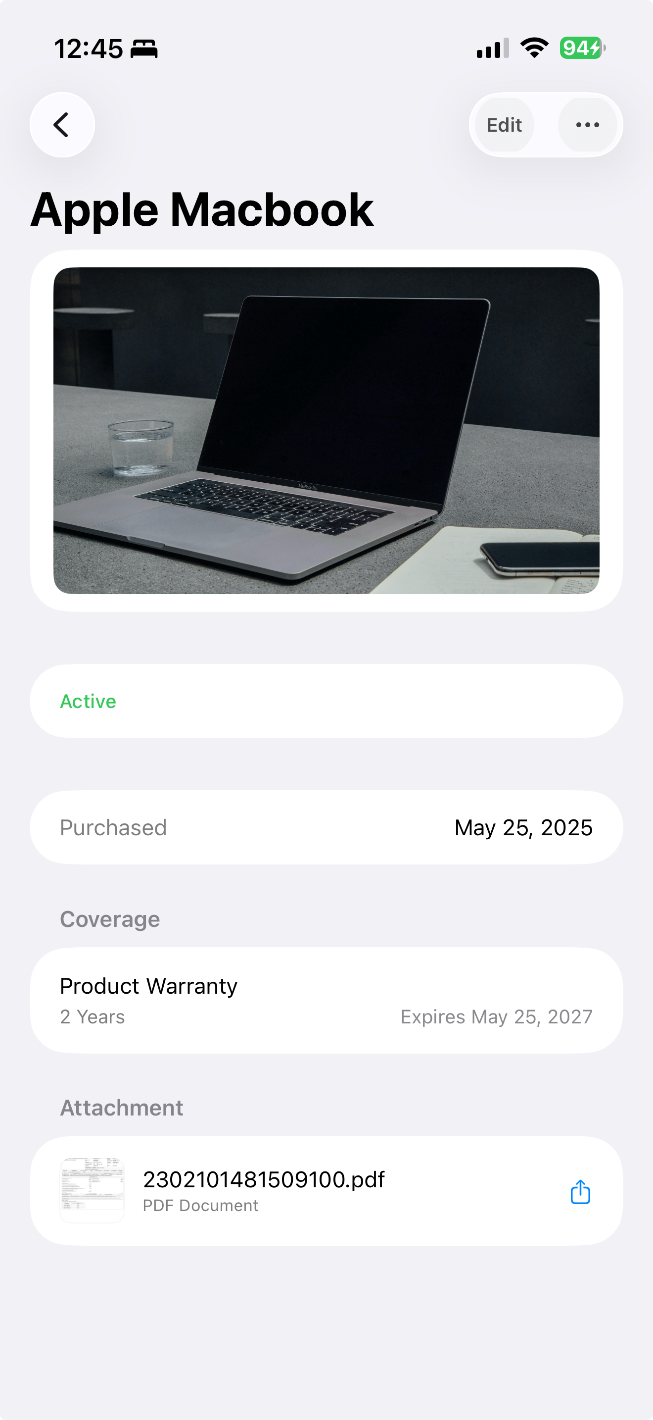 WarrantyBook screenshot 3