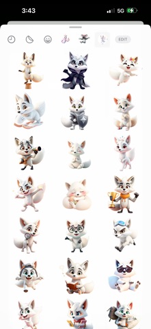 Arctic Fox Stickers iPhone screenshot