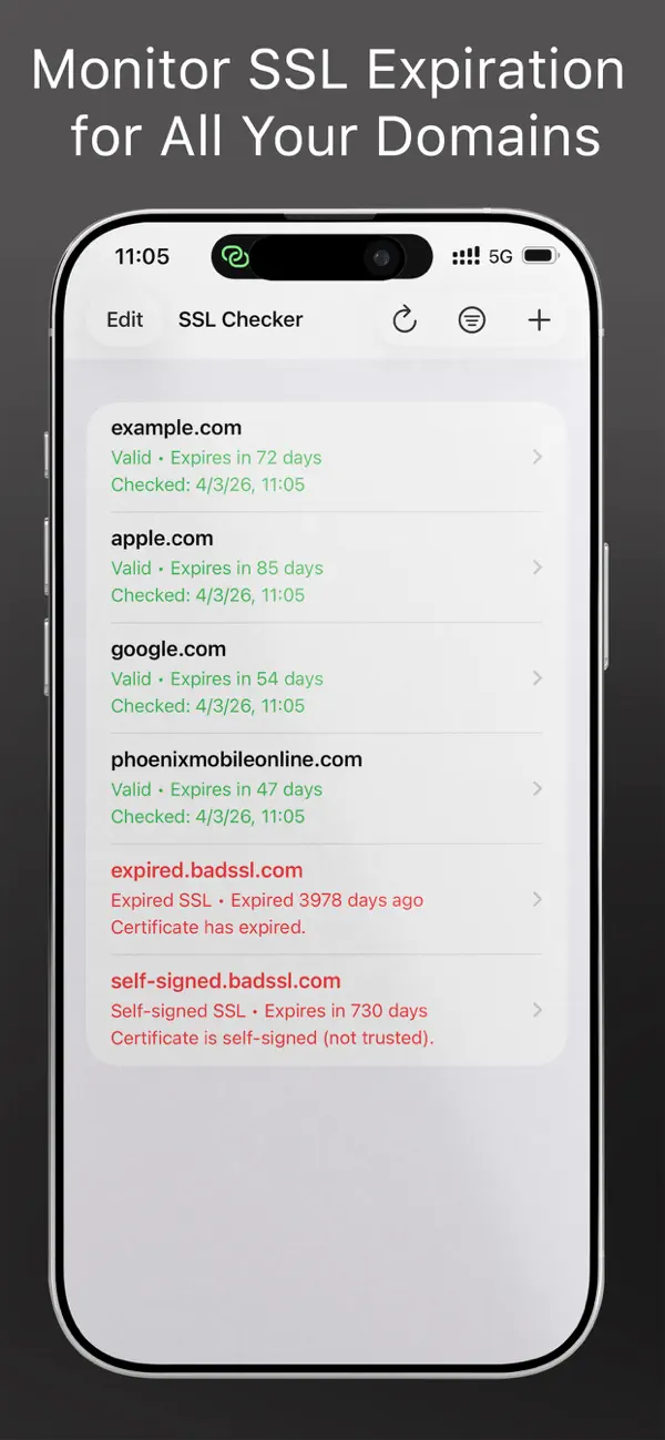 #1. SSL Checker - Sys admin tools (iOS) Przez: Tue Nguyen Minh