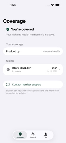 Nakama Health iPhone screenshot